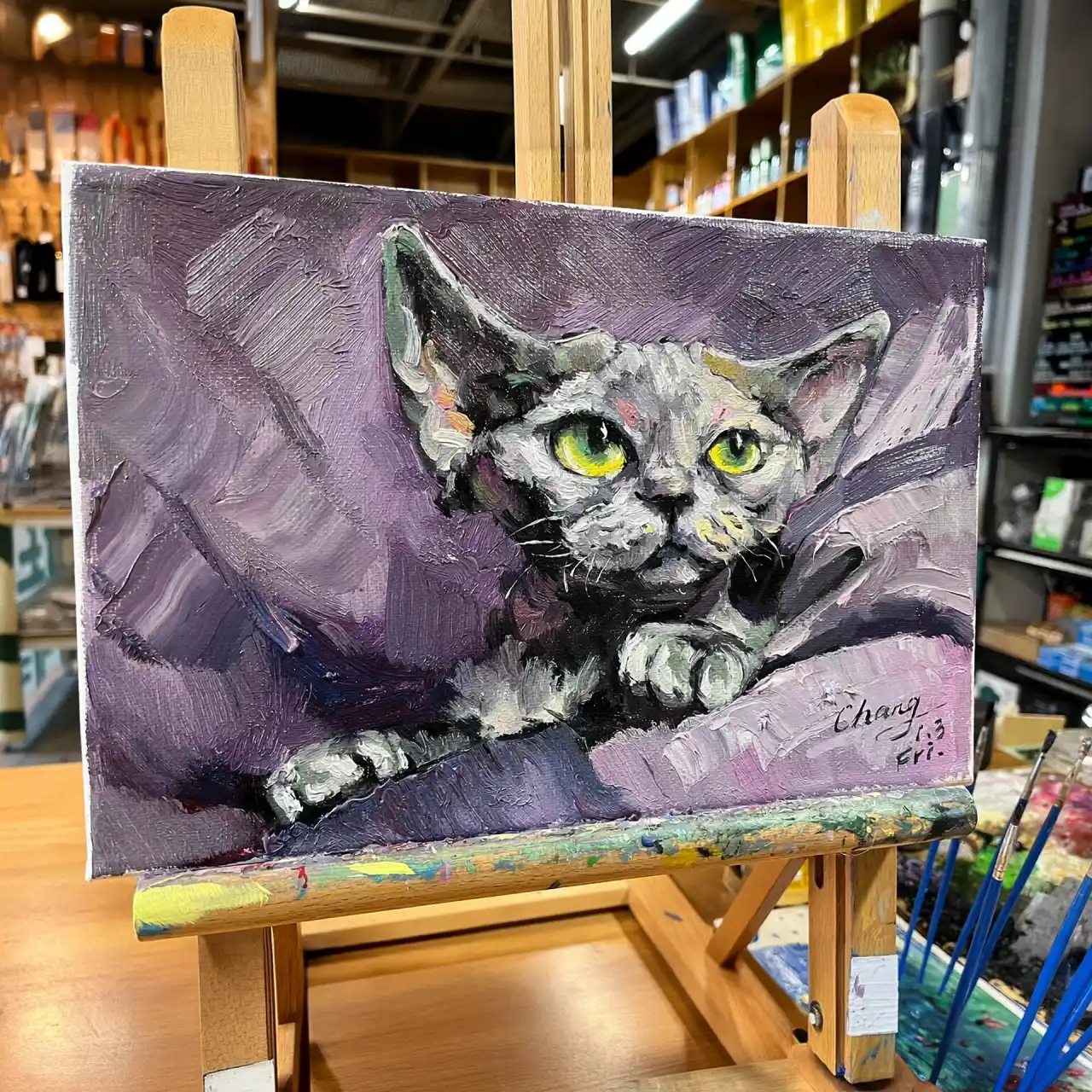 Custom Oil Paw-some Fun Pet Portrait - Image 5