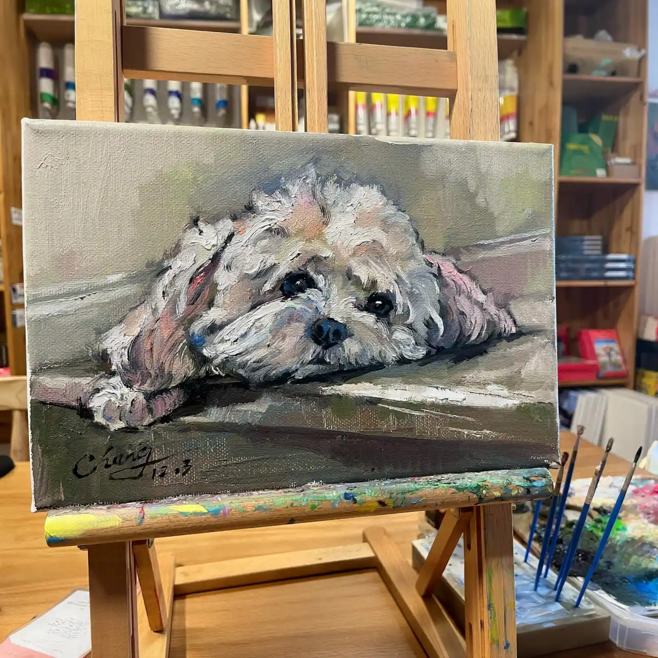 Custom Oil Paw-some Fun Pet Portrait - Image 4